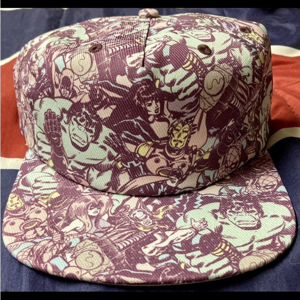Marvel Hat Superhero Snapback Baseball Cap Multicolor RN 115665 OSFM Hulk Thor